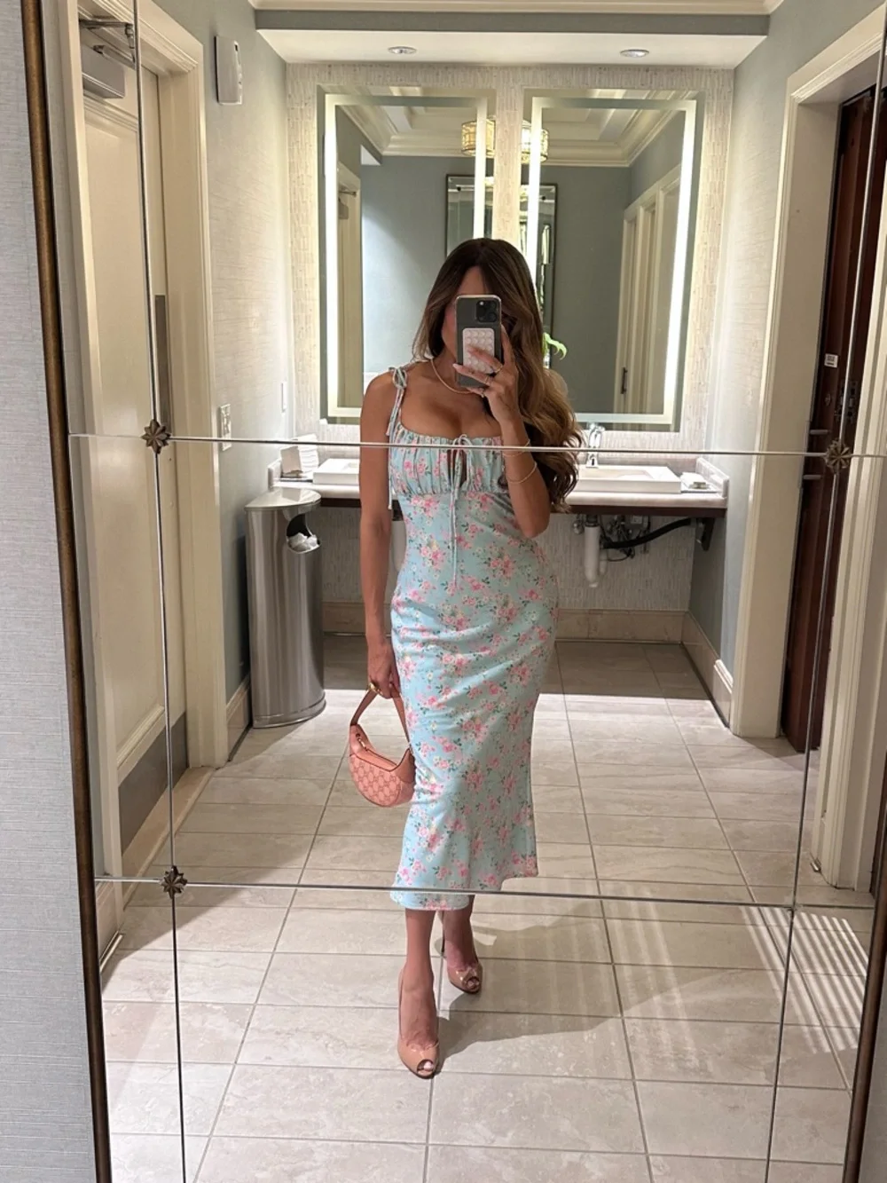 House of CB Light Blue Floral Maxi Dress - Picture 11 of 11